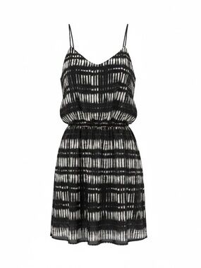 Express women's XS B&W striped sleeveless v-neck blouson dress